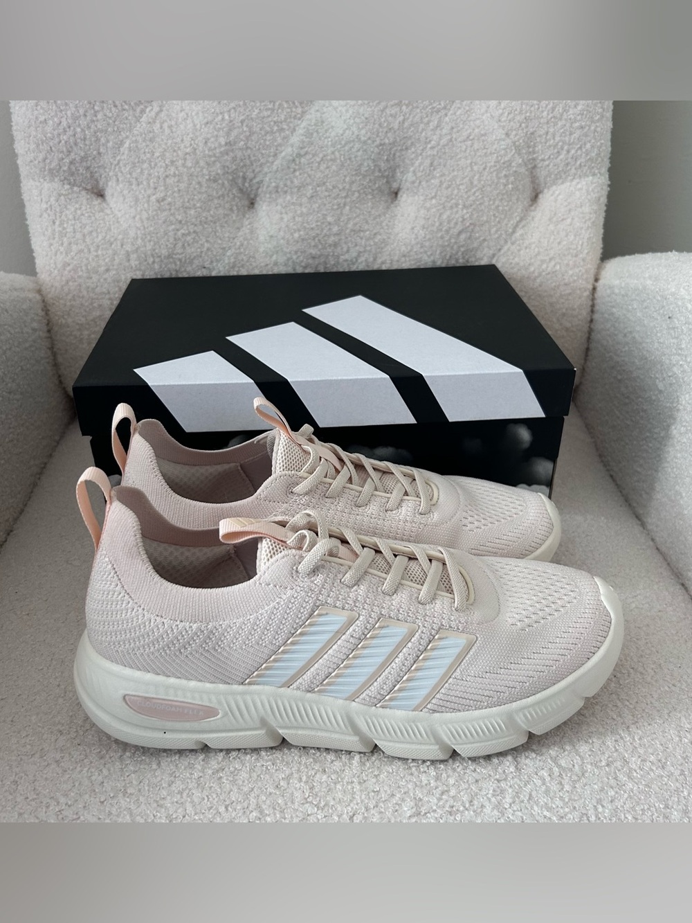 Adidas Cloudfoam Flex Sneakers in Wonder White